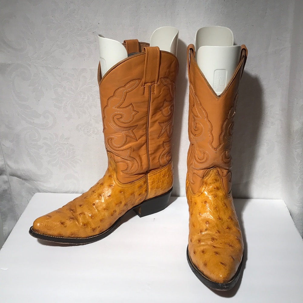 Genuine Ostrich Cowboy Boots